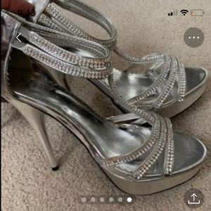 Silver women’s heels
